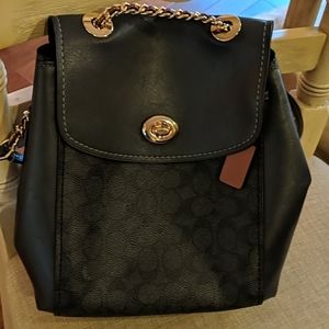 Coach leather small backpack